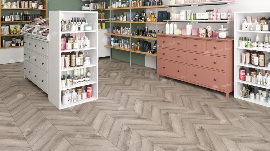 LVT плитка  Дуб Исида Chevron ECO 20-8