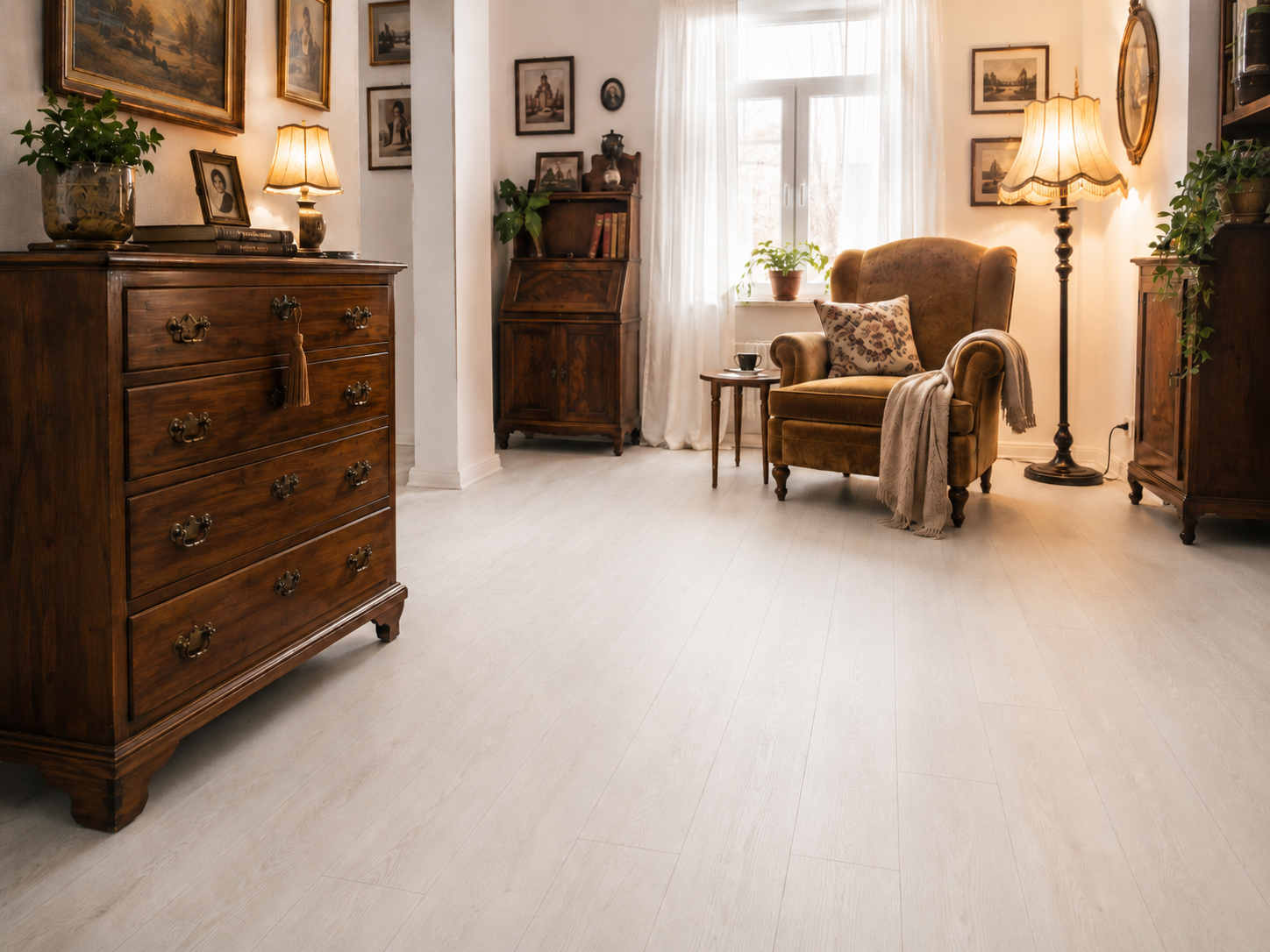 Белый ламинат Alpine Floor 3
