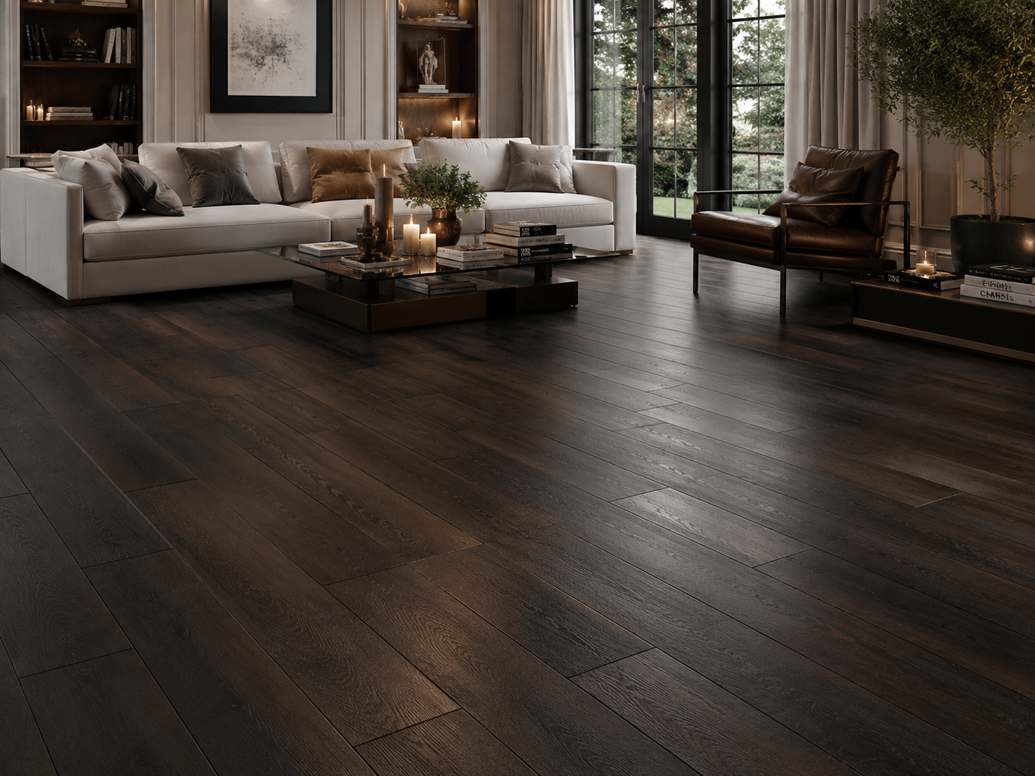 Кварцвиниловая плитка темная Alpine Floor 1